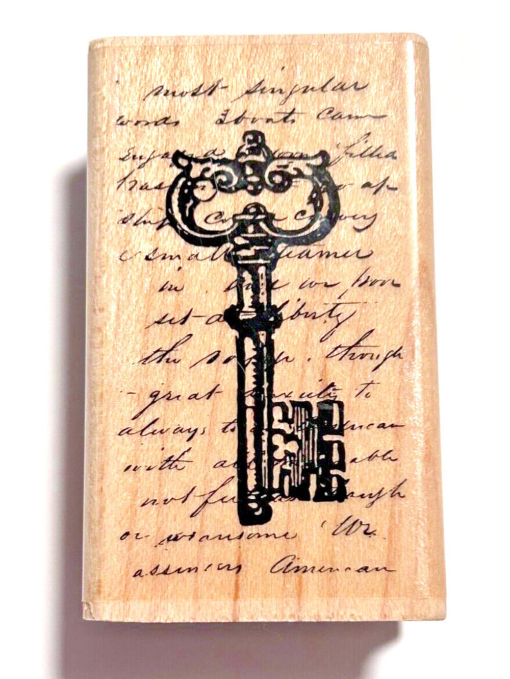 Stampin Up Key Wood Mounted Rubber Stamp PS0562 (Used)